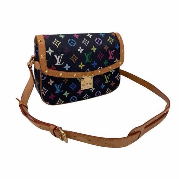 Louis Vuitton Sologne Monogram Multicolor Noir Studs - Picture 1 of 7